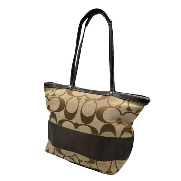 Vintage Coach Heritage Canvas Tote - Picture 1 of 6